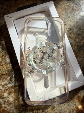Case-Mate Clear Iridescent Mother of Pearl Glitter Phone Case